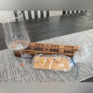 Set of 4 Handmade wine charms. Stainless steel with beads.